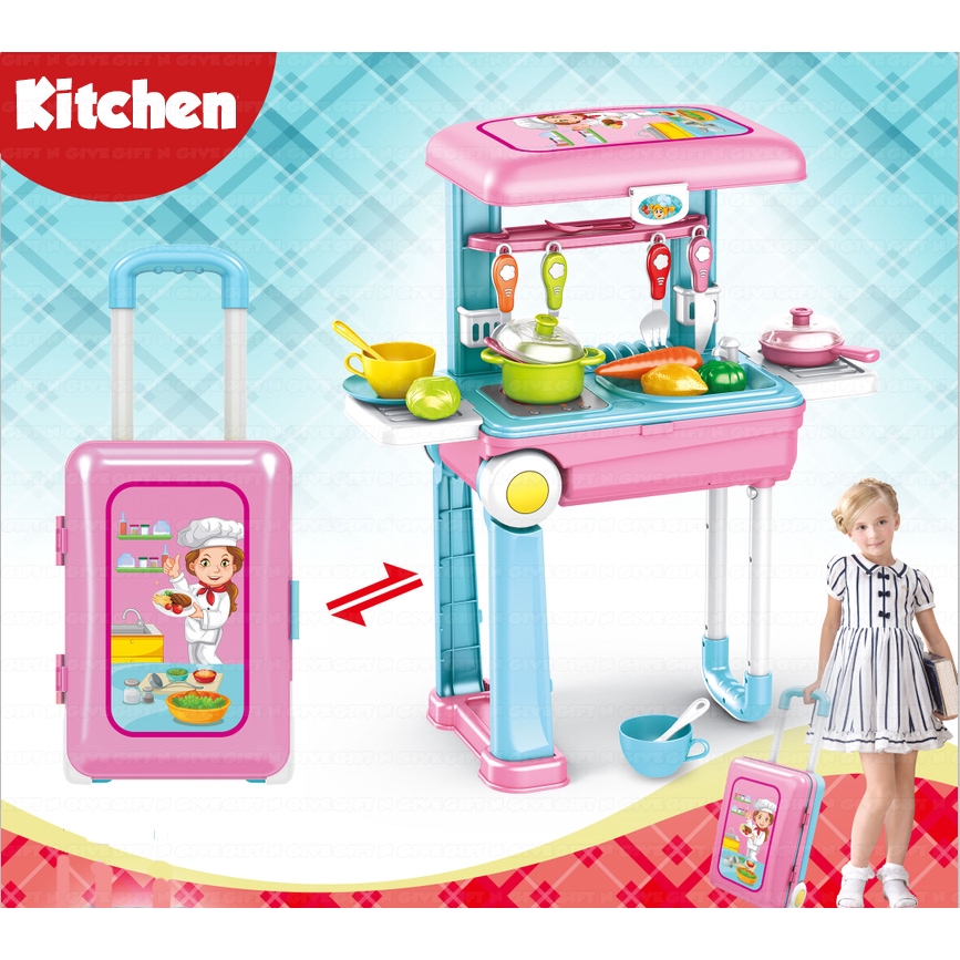 Pretend Play 2 in 1 Doctor Kitchen Makeup Hardware Tools Suitcase Bag Table  Playset Educational Toys for Boys Girls Kids | Shopee Malaysia