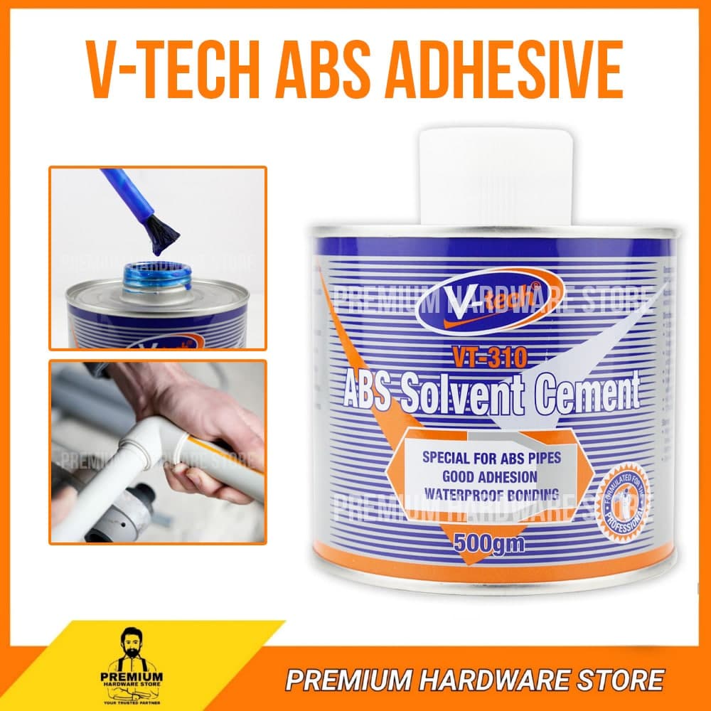 VTECH 500 GRAM ABS GLUE SOLVENT CEMENT / GAM PAIP ABS (BLUE/BIRU