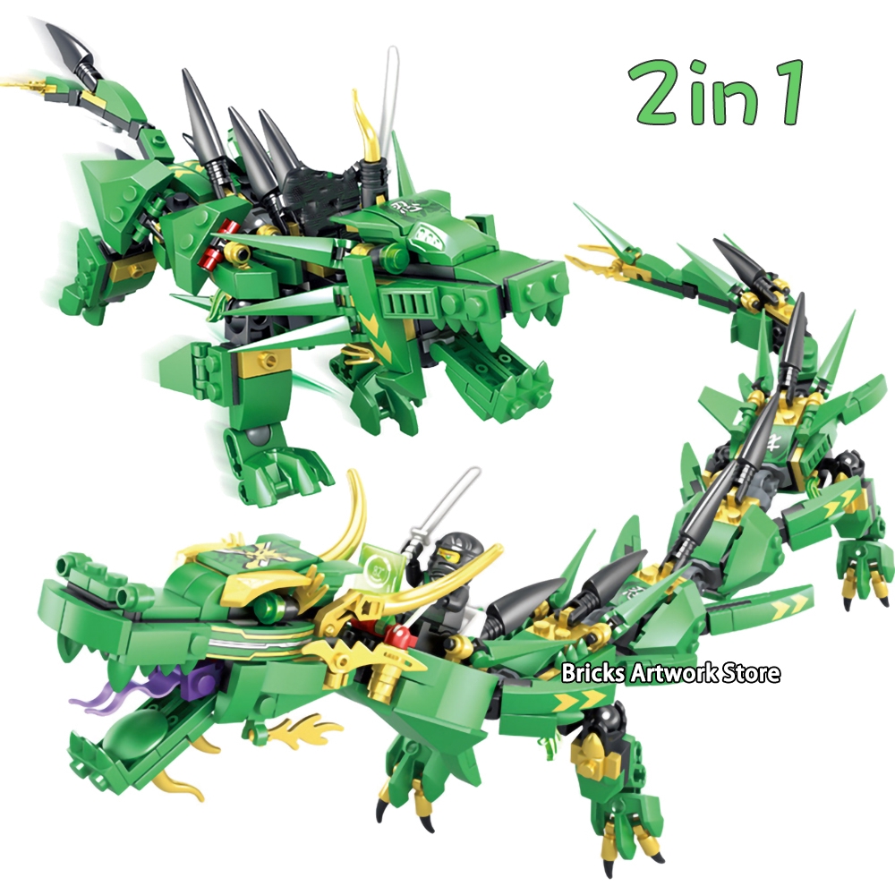 lego ninjago dragon green