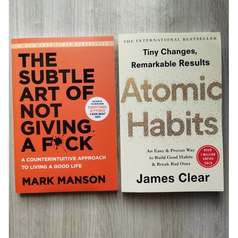 Atomic Habits And The Subtle Art Of Not Giving A F Ck Combo 2 Books