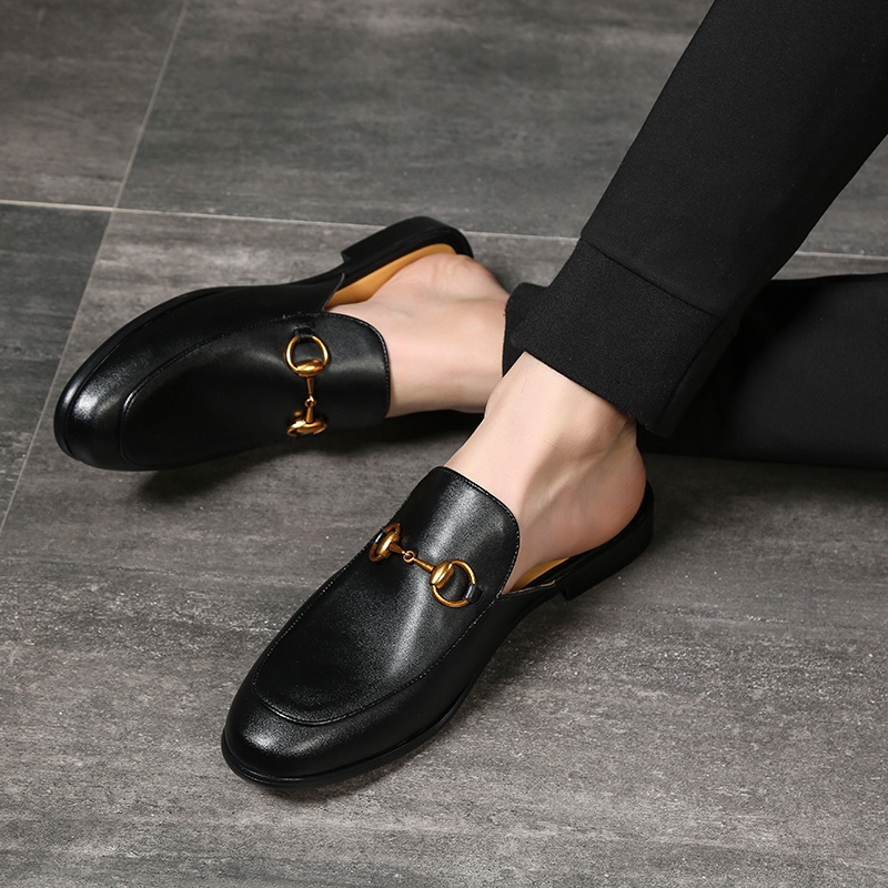mens backless slip on shoes