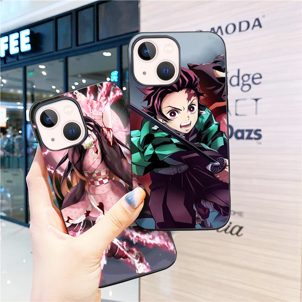 Anime Character Cell Phones Casing Compatible For iPhone 11 Pro Max 12 13 7  8 Plus SE 2022 Demon Slayer Design Soft Case | Shopee Malaysia
