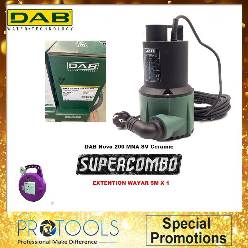 DAB NOVA 200 SV 350W 240V Single Phase Submersible Water Pump w/out