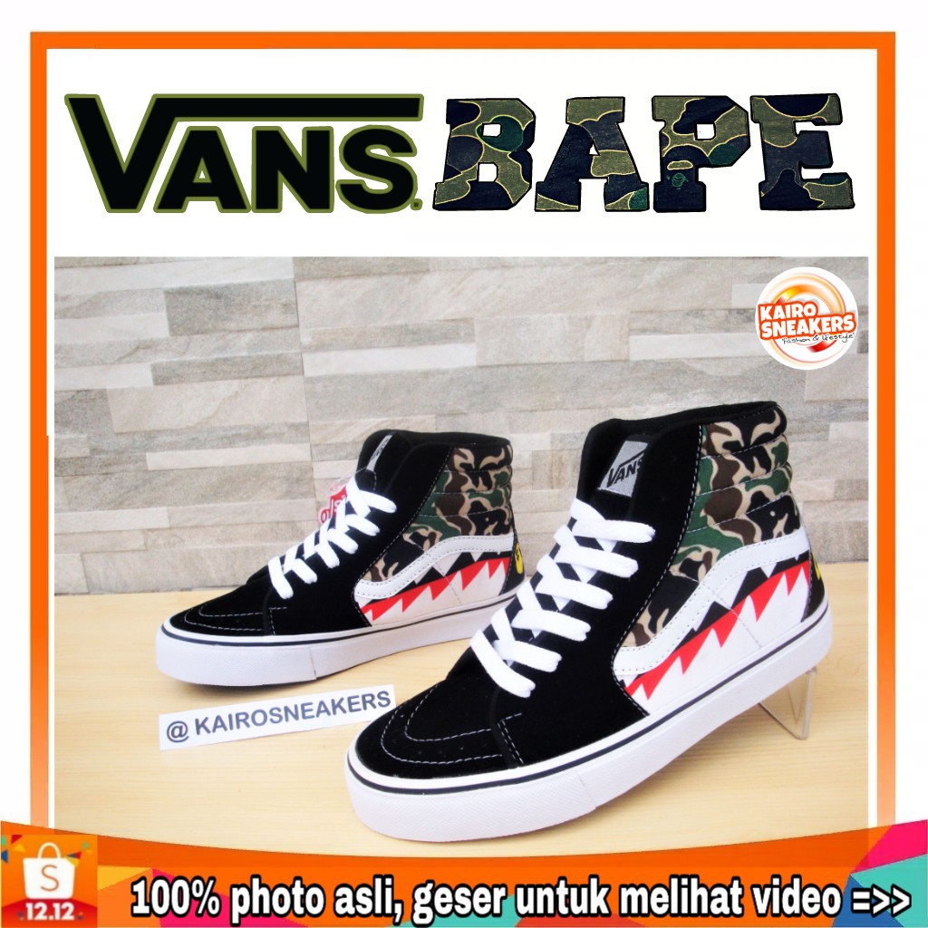 vans bape shoes
