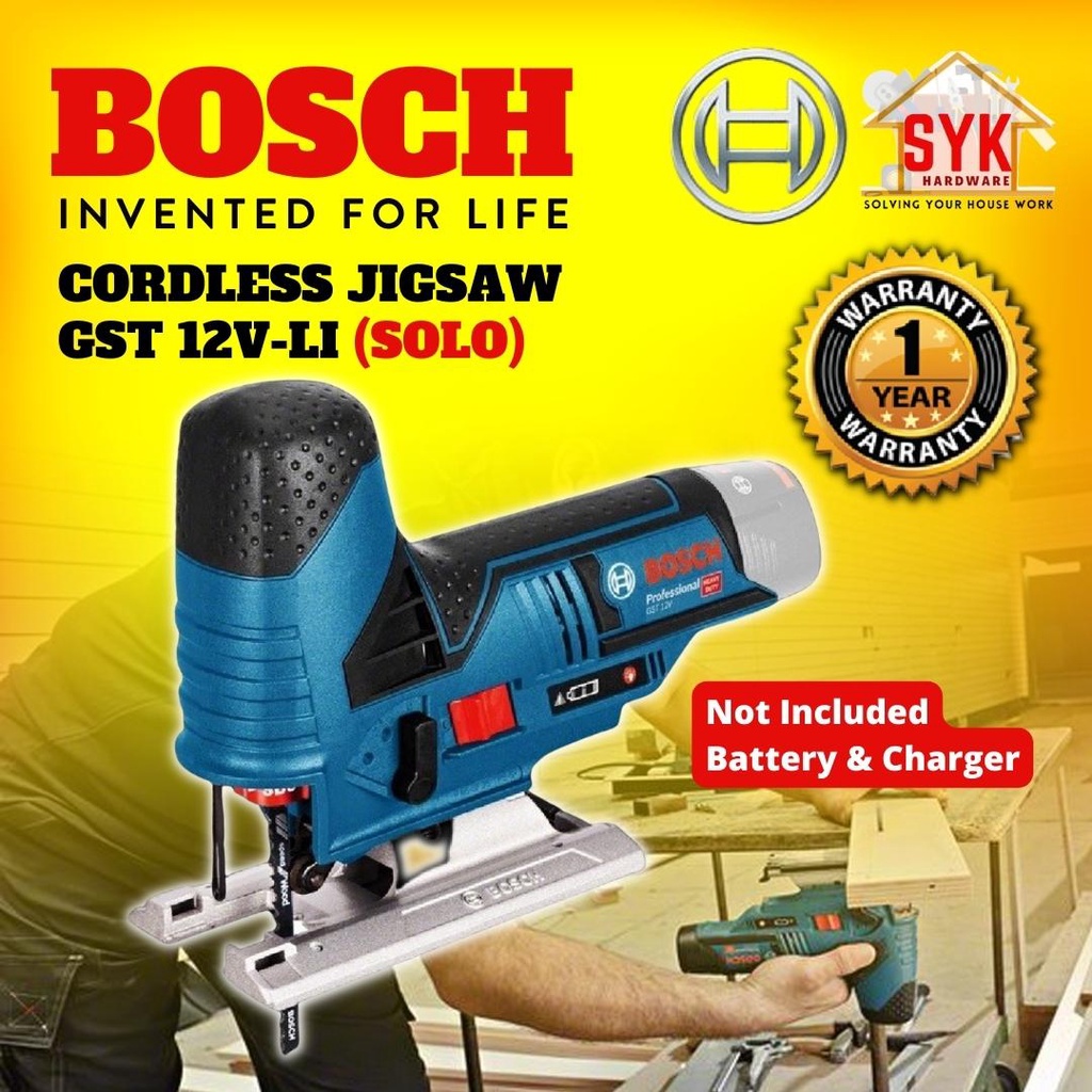 SYK BOSCH GST 12VLI Solo Bosch Jigsaw Cordless Jig Saw Machine Mesin
