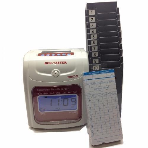 GEOMASTER Time Recorder Punch Card Machine Full Set With Card Holder Shopee Malaysia