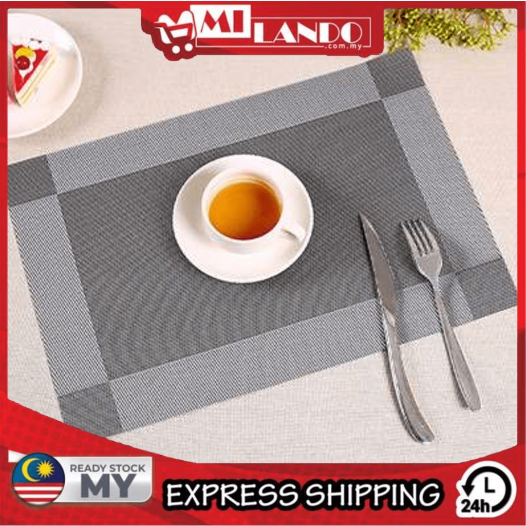 MILANDO Table Placemat Pad Heat Resistant Table Mat Home Deco Non Slip Table Heat Insulation Table Protector (Type 4)