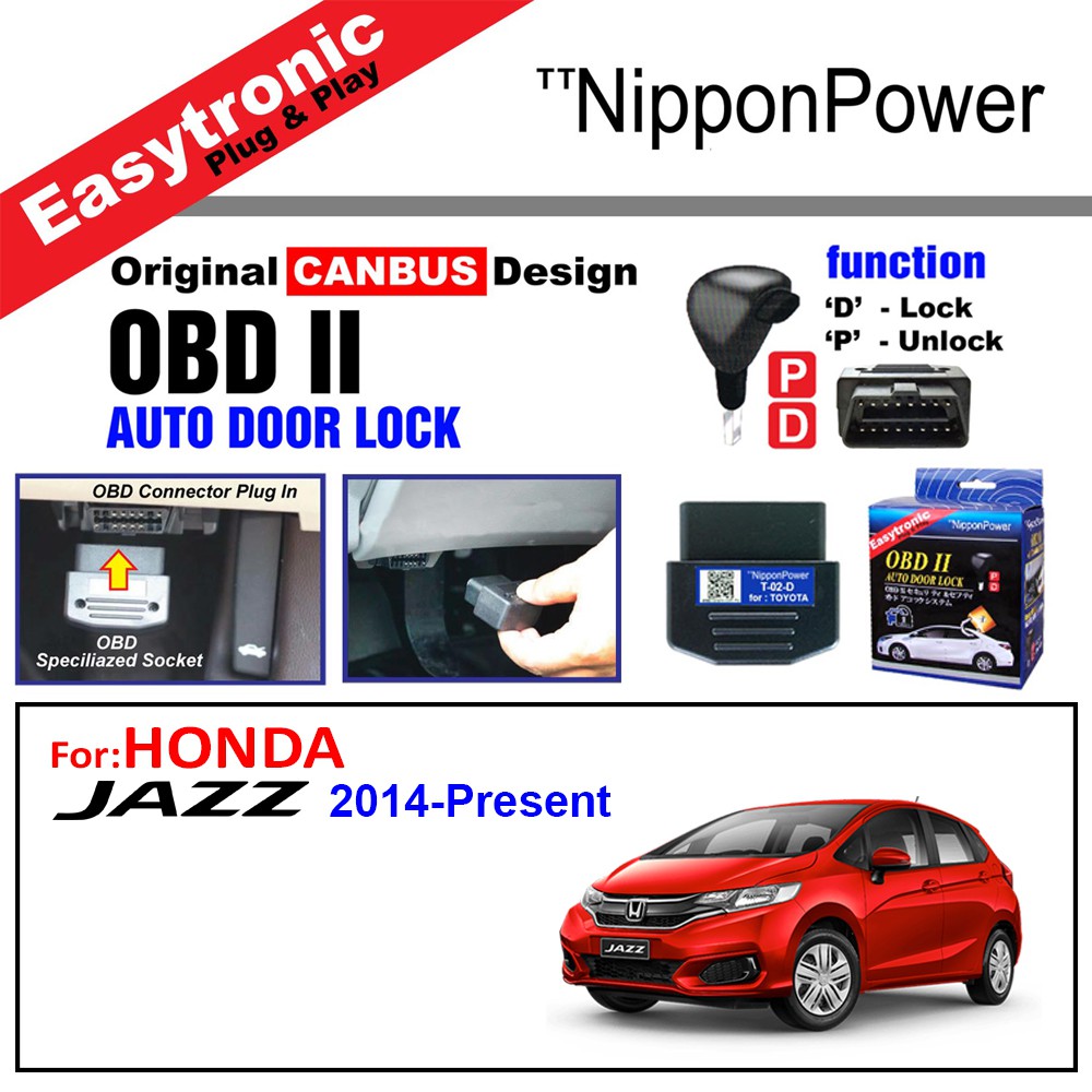 Honda Jazz 2014 Present Nippon Power Obd Auto Door D Lock P
