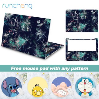 Colorful laptop skin with round mouse pad, suitable for ASUS/Acer/Lenovo/Dell/HP/dere/Sony/Microsoft/Toshiba/Fujitsu computer decoration