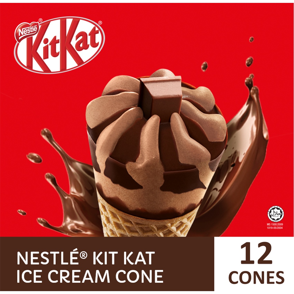 NestlÉ Kit Kat Ice Cream Cone 12 Cones 110ml Each Shopee Malaysia 