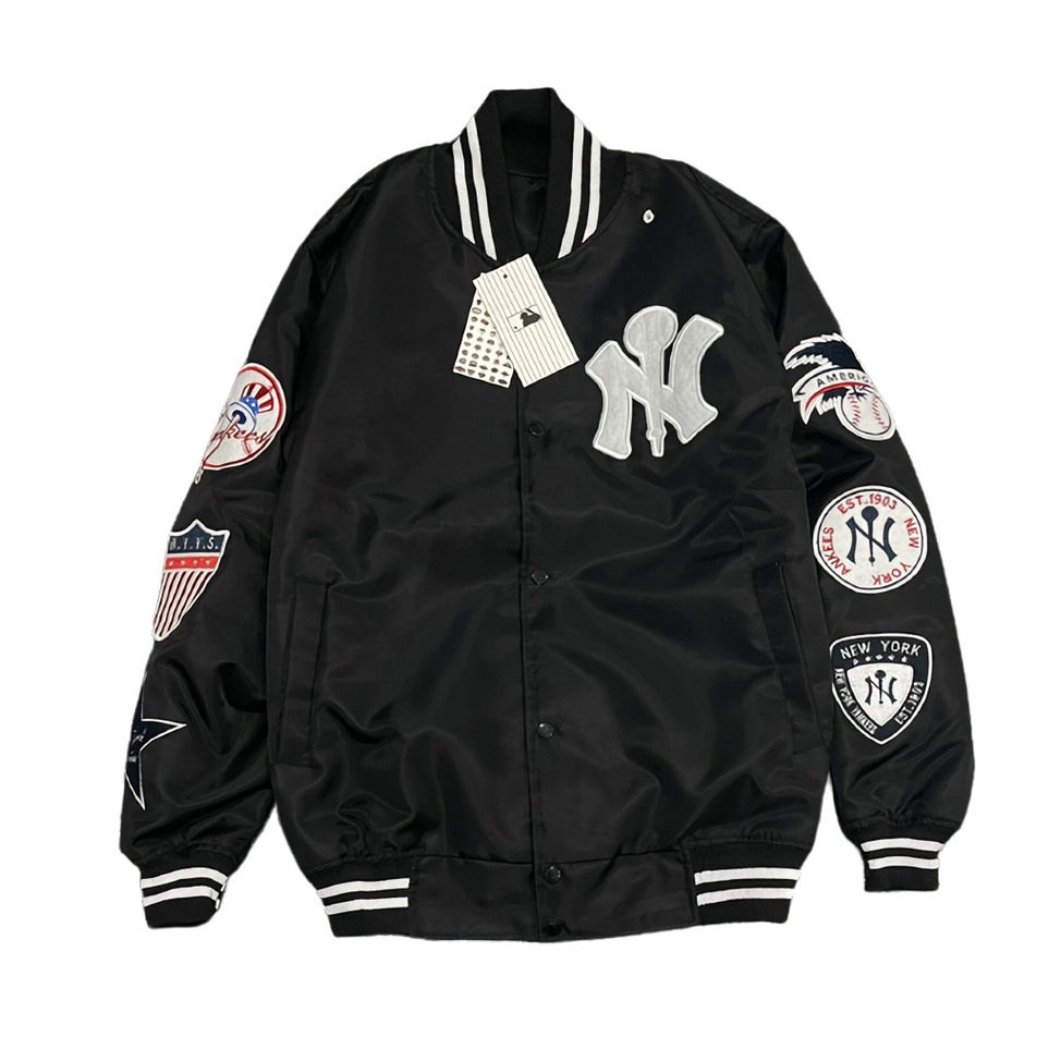Varsity Bomber Jacket MLB NY AMERICAN New York Zipper | Shopee Malaysia