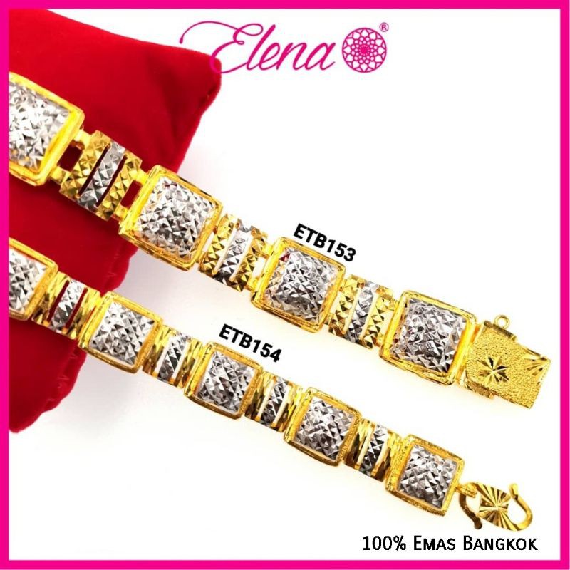 Elena Emas Bangkok Bracelet Gelang  Tangan Biskut  Tawar  