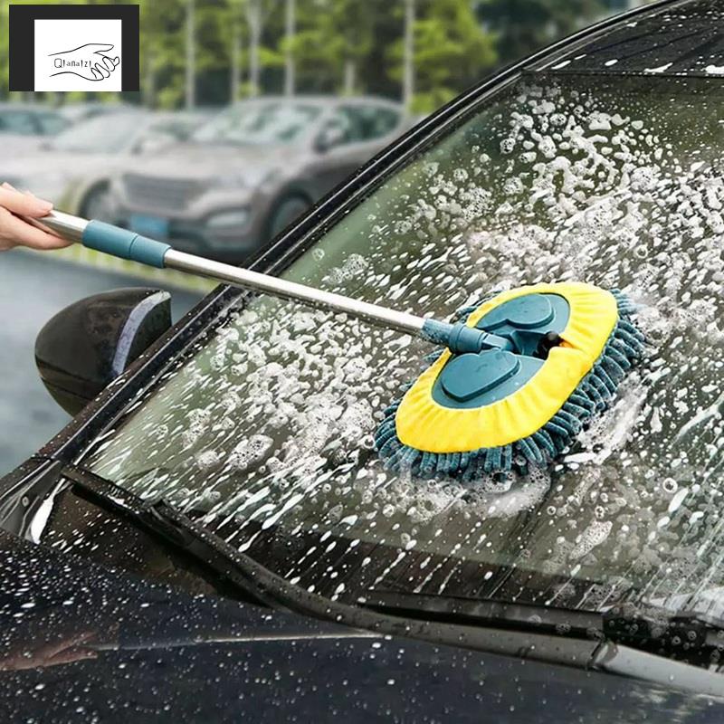 Car Wash Brush Rotating Telescopic Mop Chenille Broom Dust Brushing ...