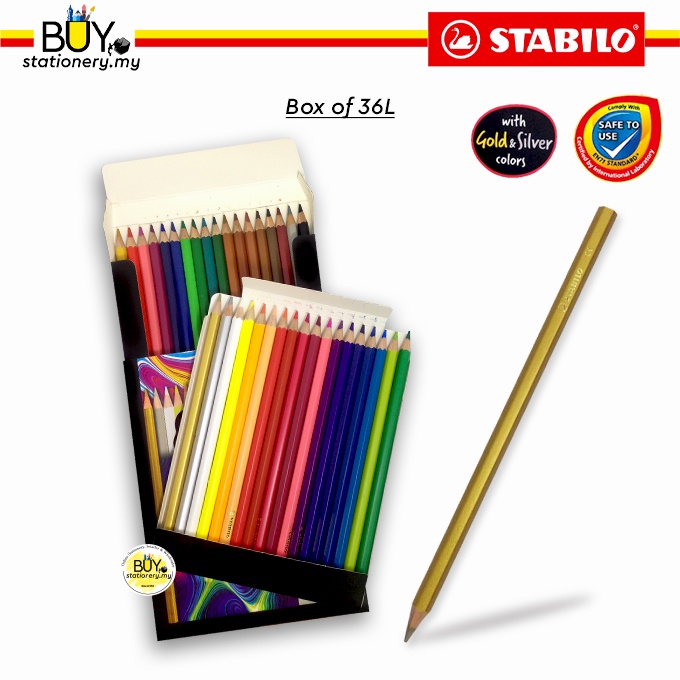Stabilo Swans Arty Colour Pencil Set 12L 24L 36L 48L – (BOX)[SpendRM70forFreeGift] Color Pencil Pensil Pensel Warna Art