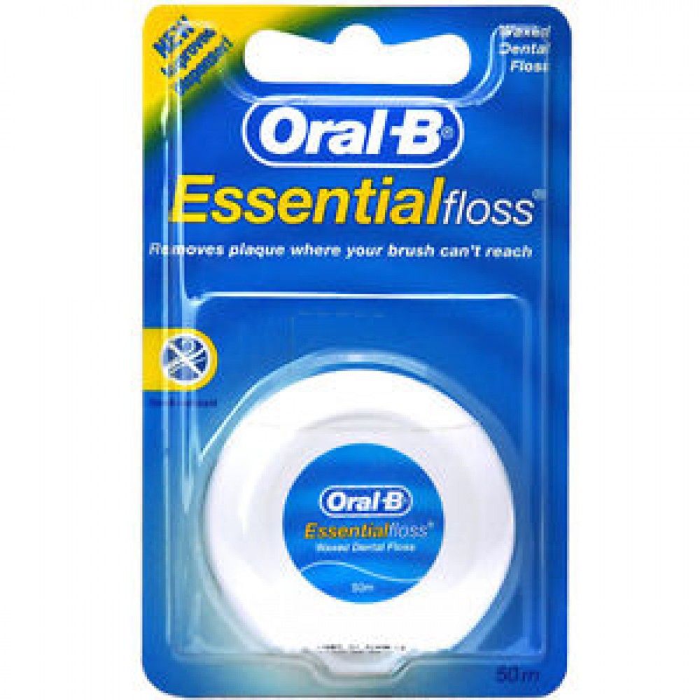 Oral B Essential Floss Waxed Dental Floss 50m Shopee Malaysia 