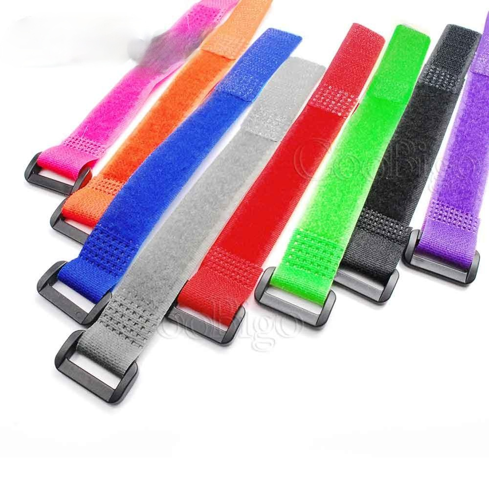 Nylon Reverse Buckle  Magic Hook Loop Fastener Cable Ties Strap Sticky Line Finishing