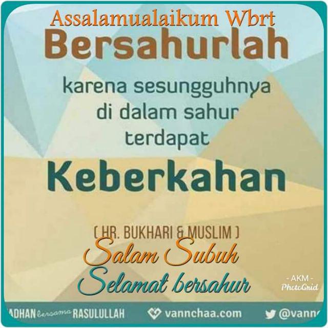 Selamat Bersahur Salam Subuh