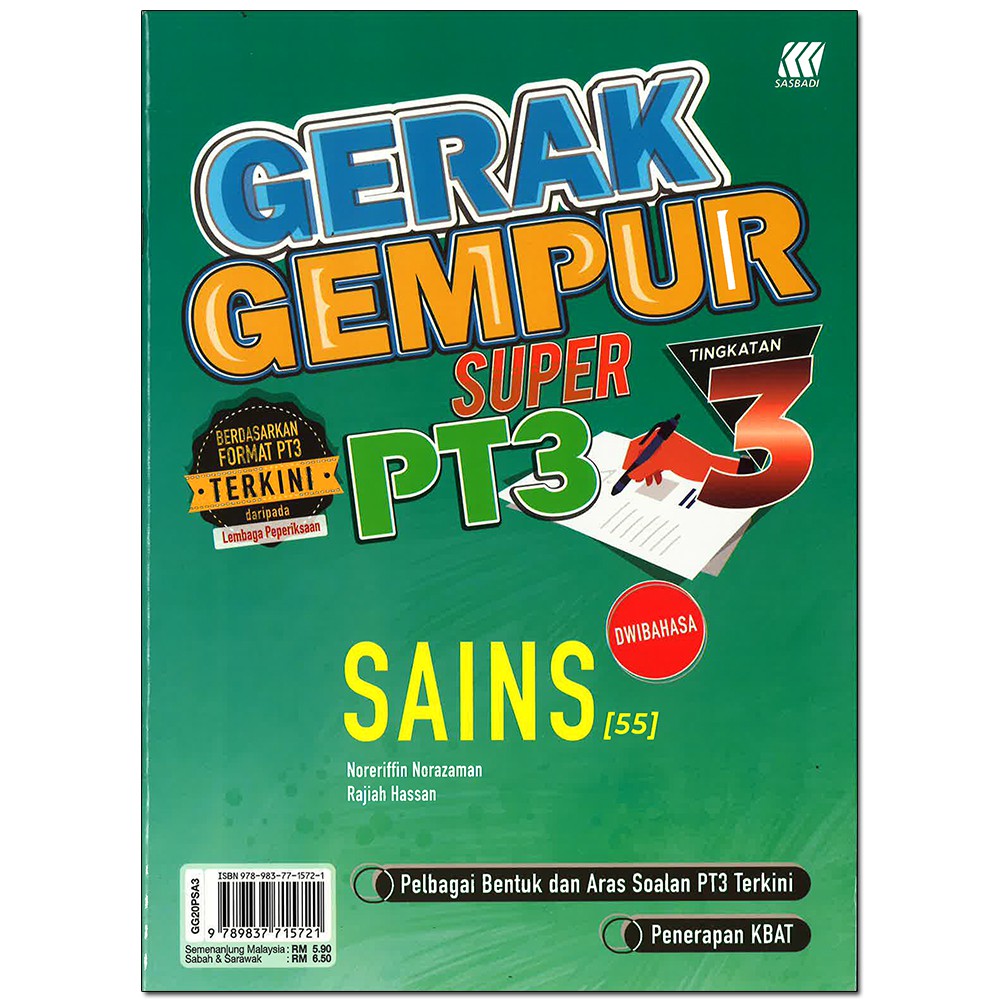 Buku Latihan Buku Kerja Gerak Gempur Super Pt3 Tg 3 Bm Bi Mm Sains Sejarah Geografi P Islam Rbt Shopee Malaysia