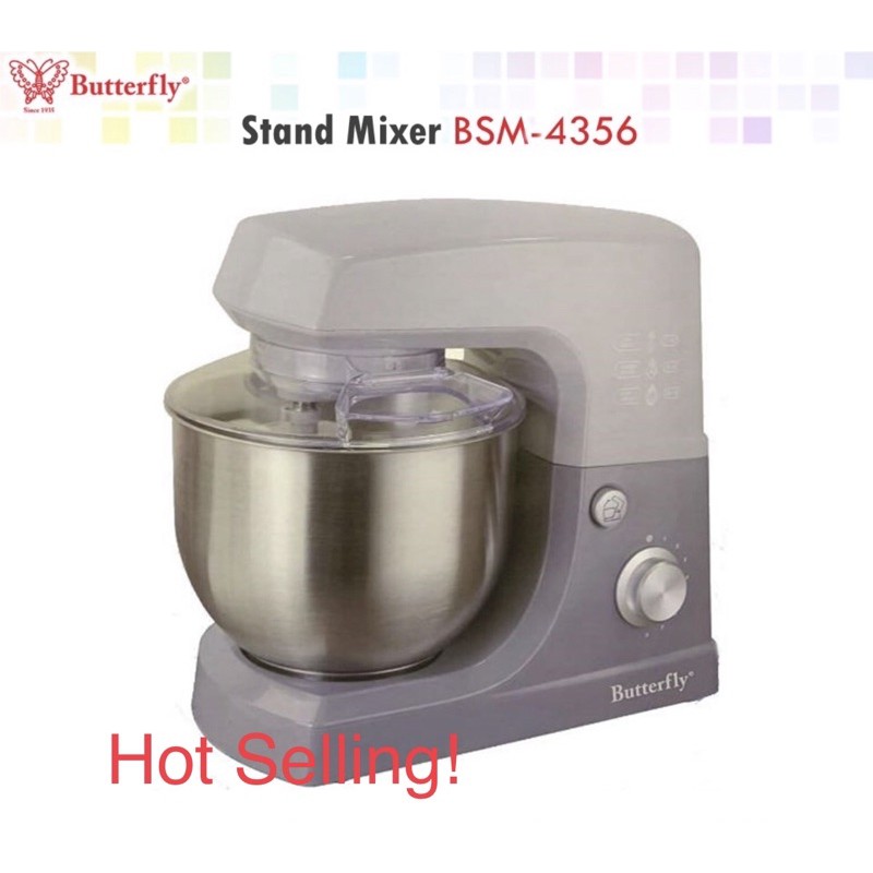 BUTTERFLY Stand Mixer BSM-4356 (5.0L)(600W) 8 Speeds Control Whisk Beater Dough Hook Mesin Pengadun Cake Biscuit b