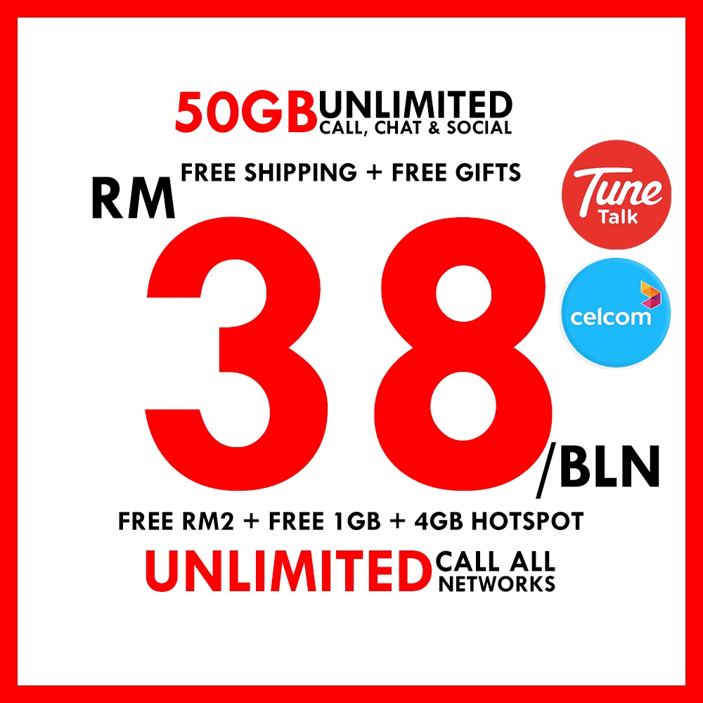 FREE Sim Card 50GB Unlimited Data Call Hotspot Simkad