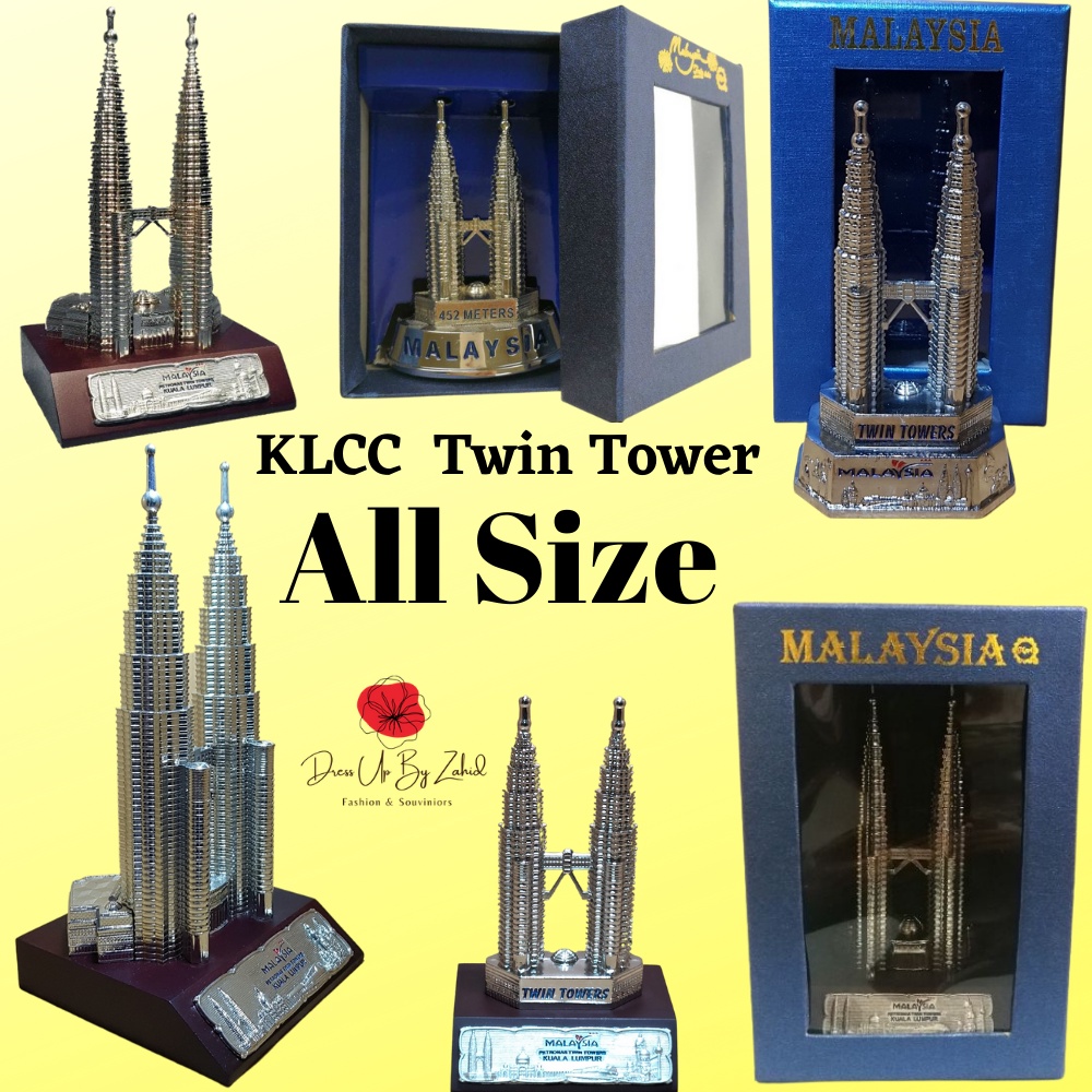 Malaysia KLCC Petronas Twin Tower Metal  SOUVENIR GIFT  Home Decoration All SIze Collection Malaysia Souvenirs