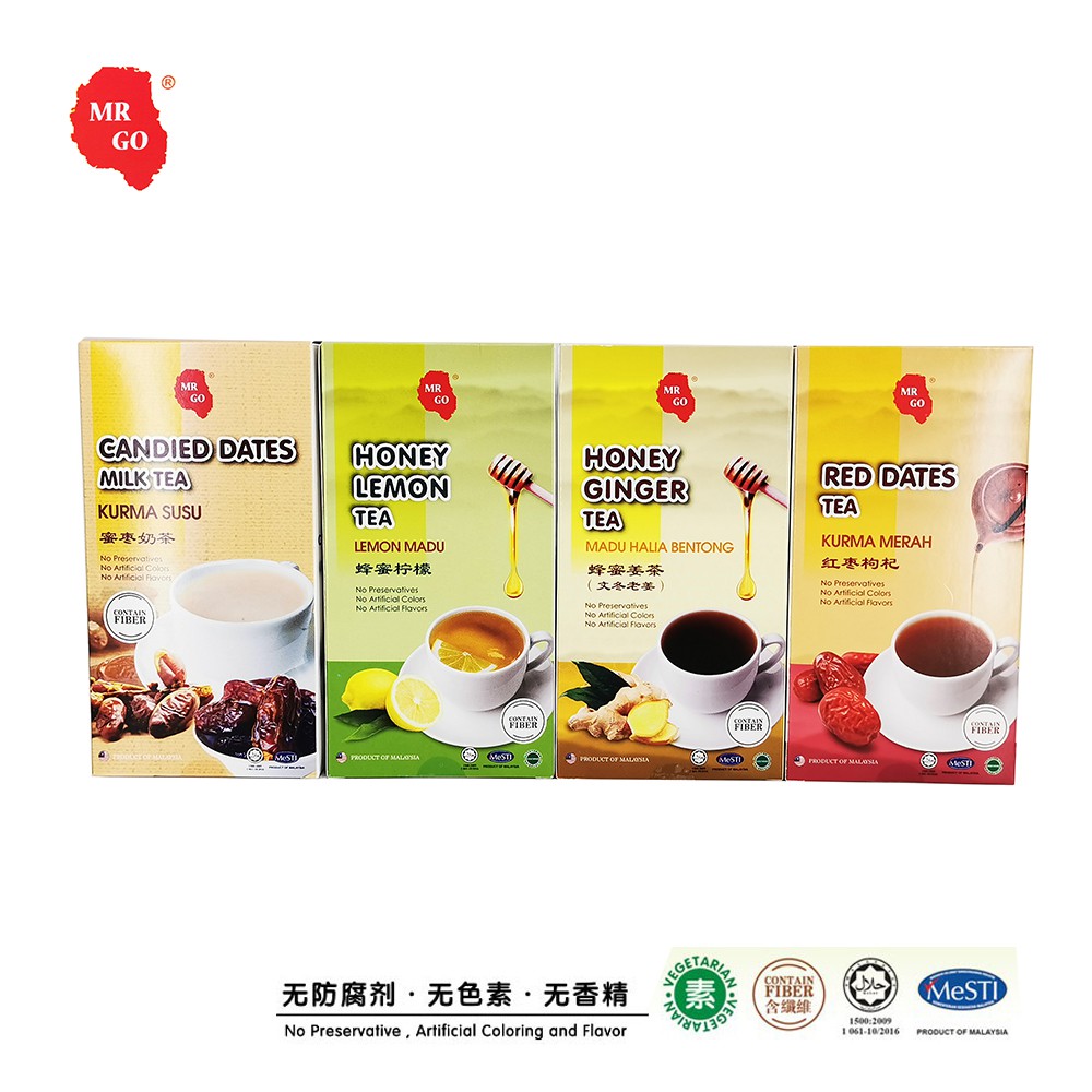 Mr Go Honey Lemon Madu Candied Dates Milk Tea Kurma Susu Red Dates Kurma Merah 5s X 20g Shopee Malaysia