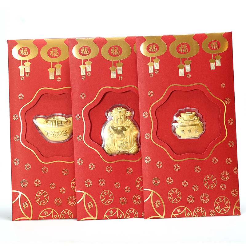 SSA CNY Year Gold Coin New Year Red Packets Angpao Ingot Wedding Gift