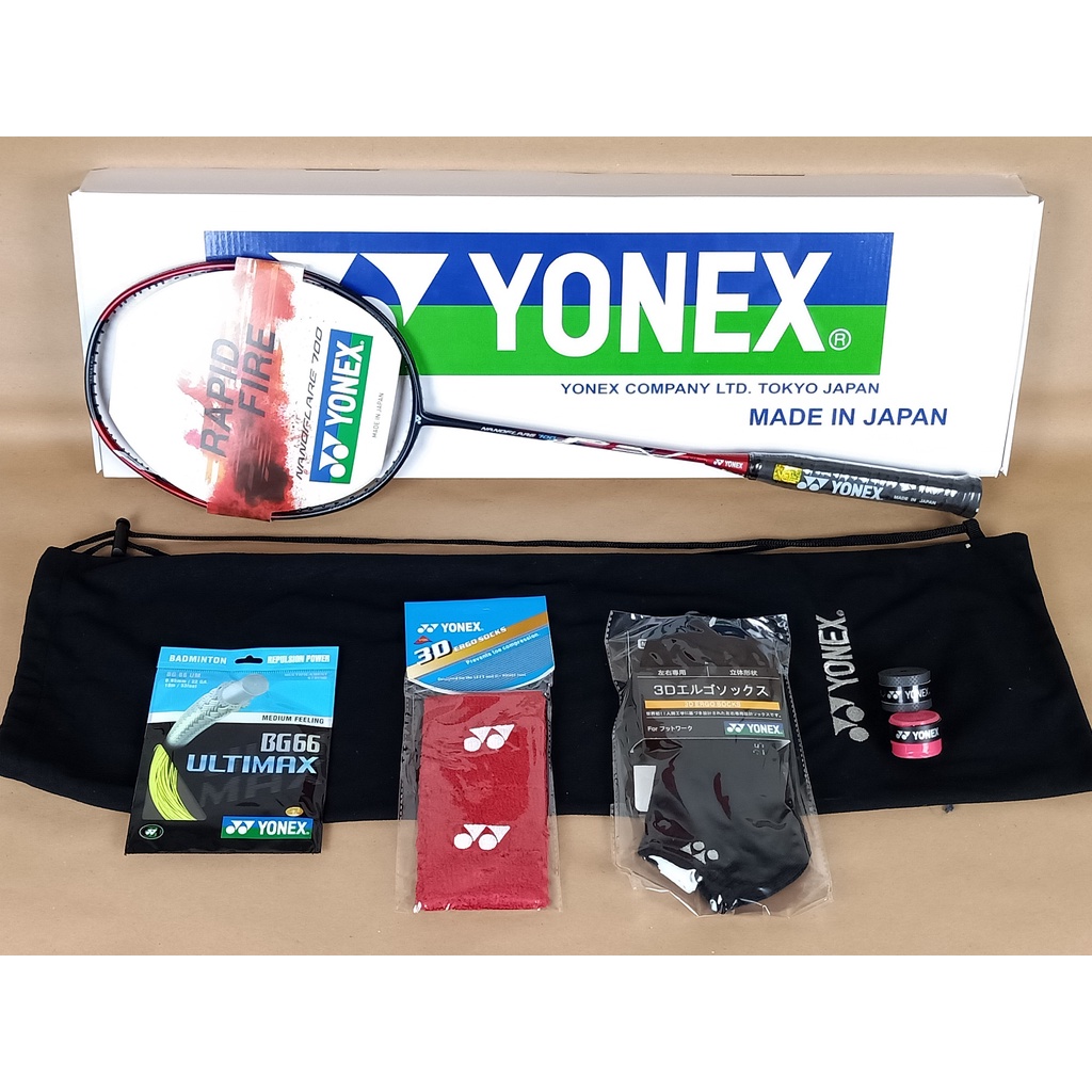 Yonex Racket Nanoflare 700 Red Badminton Racket Package SP | Shopee ...