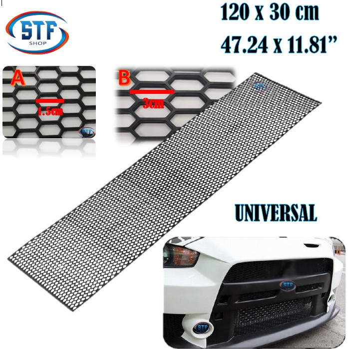 ABS Plastic Car Front Bumper Mesh Grille Cover Universal Vehicle Mesh ...