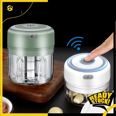 Electrical Kitchen Chopper Mesin Kisar Bawang Easy Food Grinder Garlic Choper Masher Pengisar Mini 充电款无线电动蒜泥机
