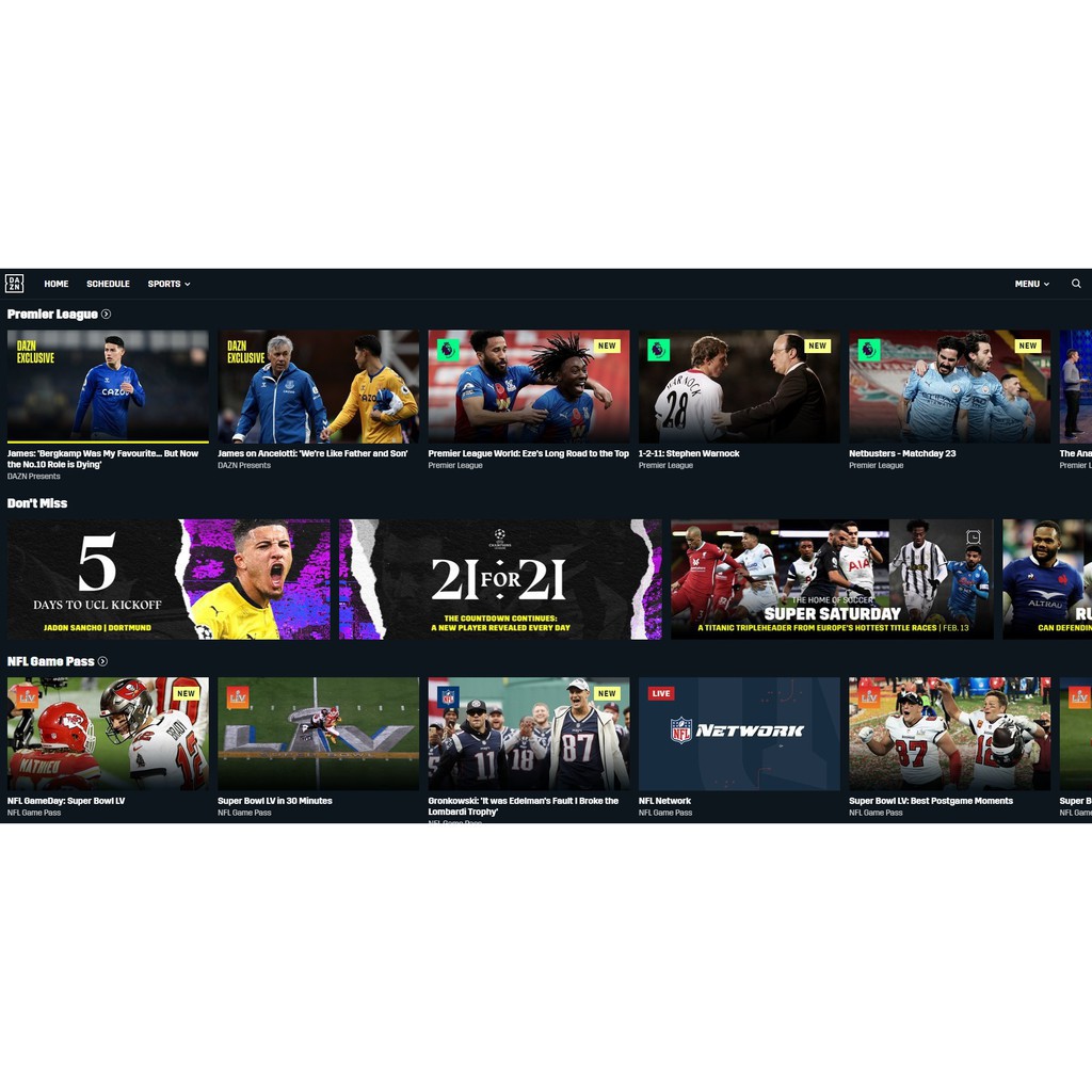 ☽▫DAZN SPORTS PREMIUM TV ACCOUNT (USA/CANADA SUBSCRIPTION) 🔥AUTO RENEWAL🔥  | Shopee Malaysia