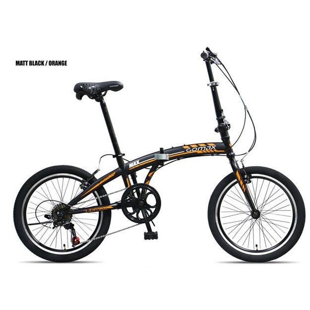 Gomax 20'' 7SP Folding Bicycle Bike Basikal Orange Shopee Malaysia