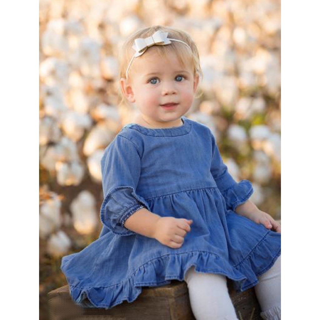 baby girl denim dress outfit