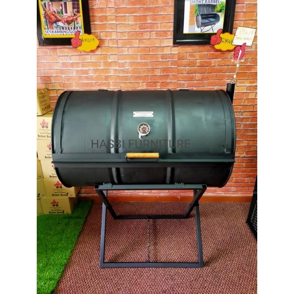 TONG BBQ SMOKER WITH THERMOMETER (3) Shopee Malaysia