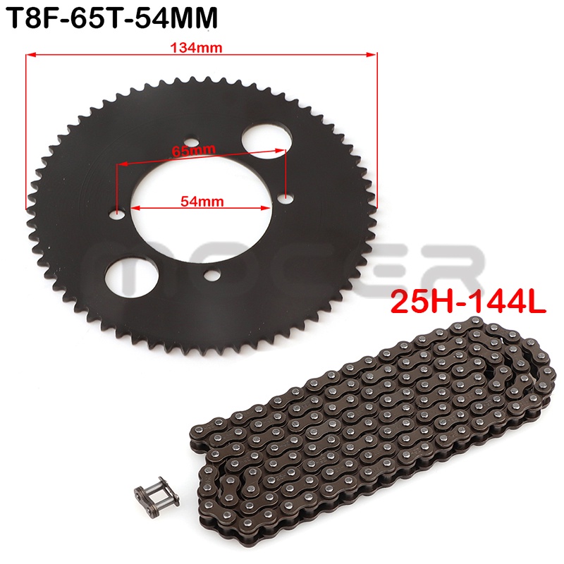 HIAORS T8F Sprocket Chain With Spare Master Link for 2 Stroke 47cc 49cc Chinese Mini ATV Dirt Quad Pocket Bike Minimoto Parts 