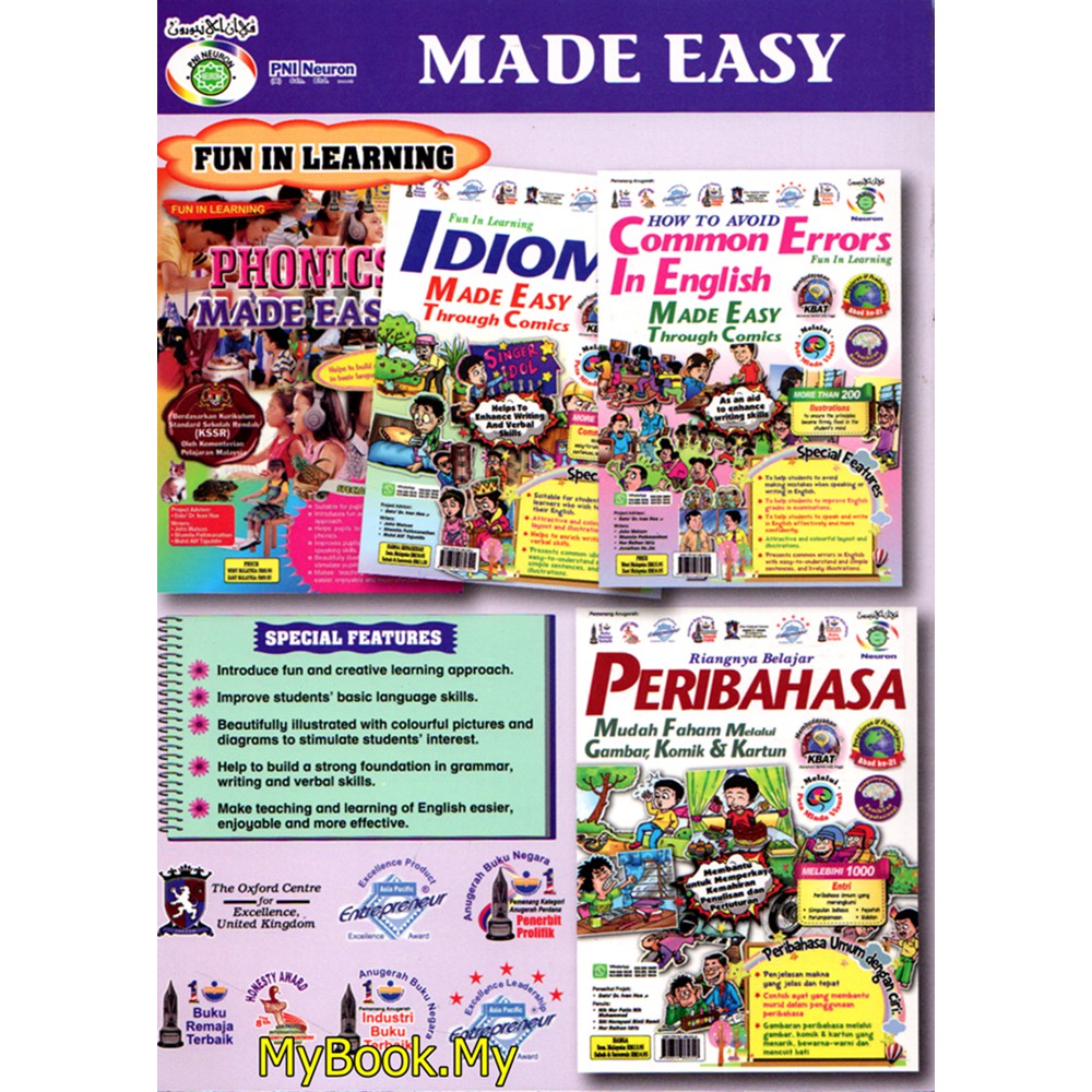 MyB Buku Pembelajaran Holistik Melalui Peta Minda Visual Diagram & Komik KSSR Semakan Tahun 1 2 3 Bahasa Melayu PNI