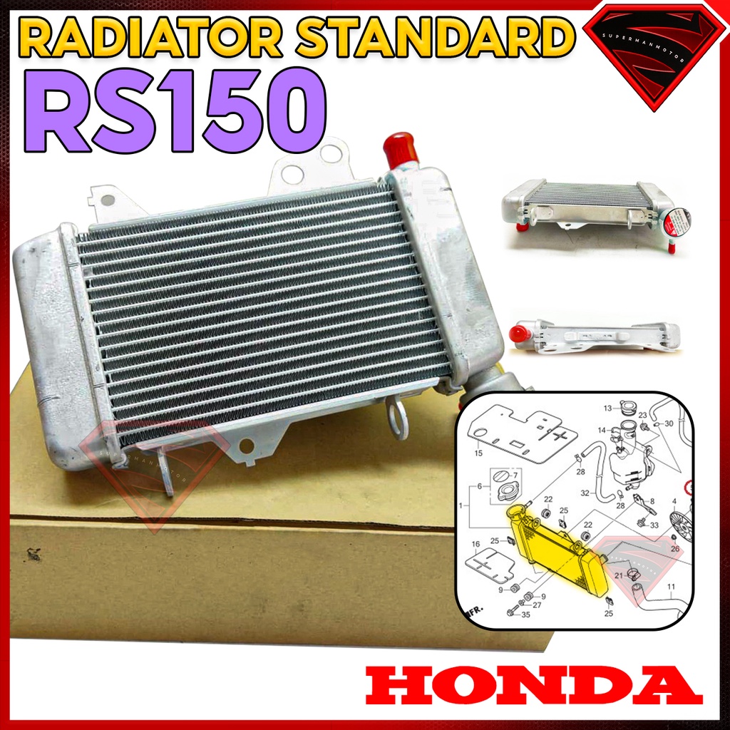 RADIATOR STANDARD HONDA RS150R RS150 RS COOLANT TANK SET | Shopee Malaysia