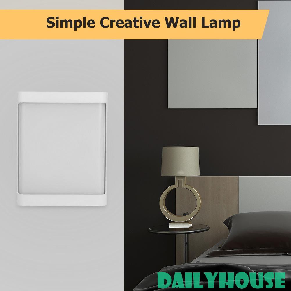 Dh Light 12w Square Led Wall Lamp White Light Bedroom Bedside Lights Home Lighting