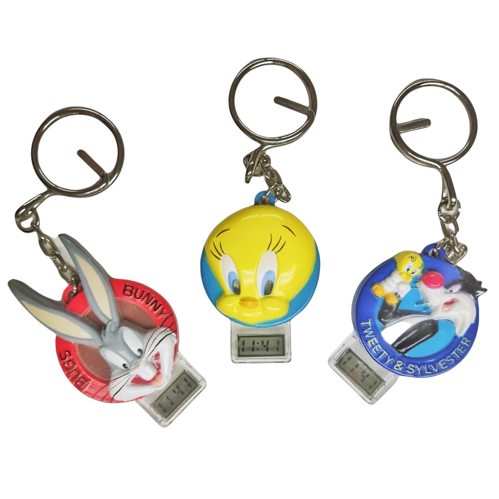 Warner Bros Looney Tunes Exclusive Design 5 Function Quartz Digital Watch Adjustable Strap Keychain