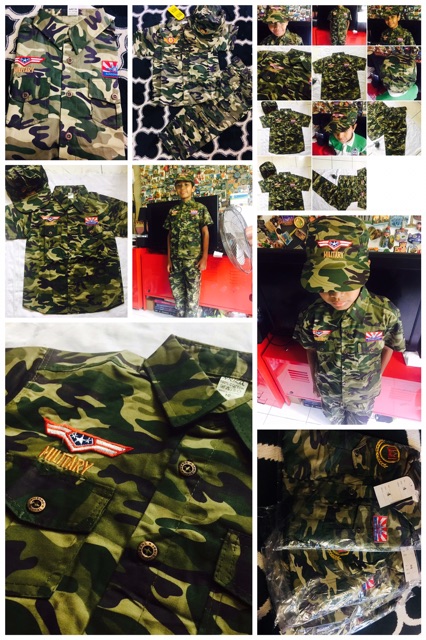 Baju Seragam 2 Thn Hingga 11 Thn Shj Kostum Askar Tentera Kanak Kanak Shopee Malaysia