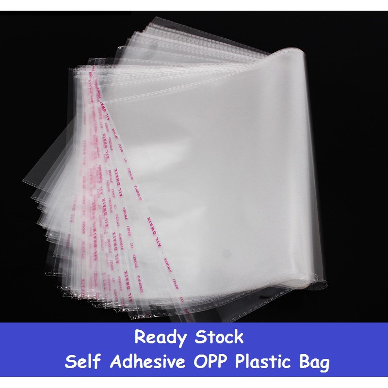 Transparent OPP Plastic Bag Plastik Bag Plastik Tudung (50pcs) | Shopee ...