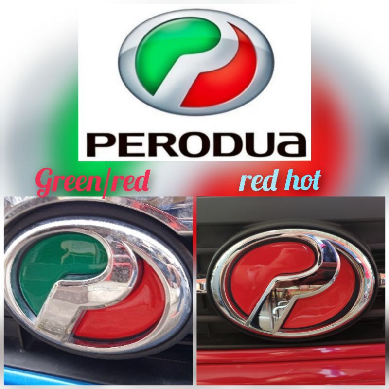 PERODUA LOGO 2PCS REFLECTOR PERODUA STICKER EMBLEM FRONT & REAR Myvi