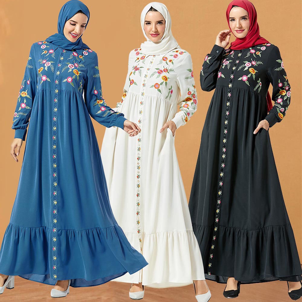 Ramadan Eid Abaya Dubai Turkey Islam Muslim Fashion Hijab Dress Kaftan Robe Arabe Longue Femme