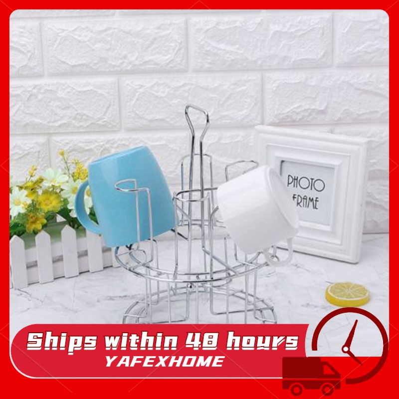 Drain Cup Holder Iron Metal Hanging Tea Glass Glass Stand and Coffee