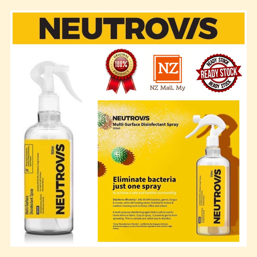 [READY STOCK] Neutrovis Multi Surface Disinfectant Spray 500ml (Kills 99 Bacteria & Germs
