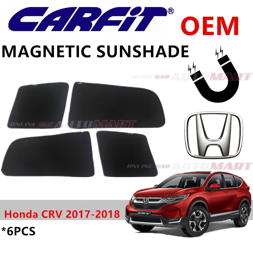 CARFIT OEM Magnetic Custom Fit Sunshade For Honda CRV Yr 2017-2018 (6pcs)