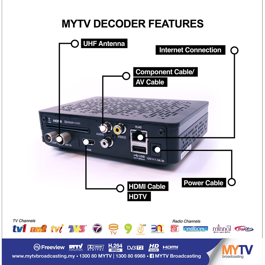 Mytv Decoder Siaran Digital Myfreeview Shopee Malaysia