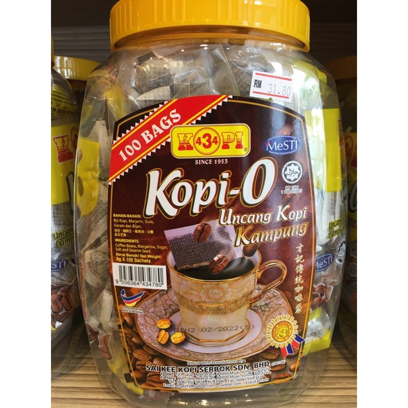 Sai Kee Kopi O 434 Uncang Kopi Kampung Muar Shopee Malaysia