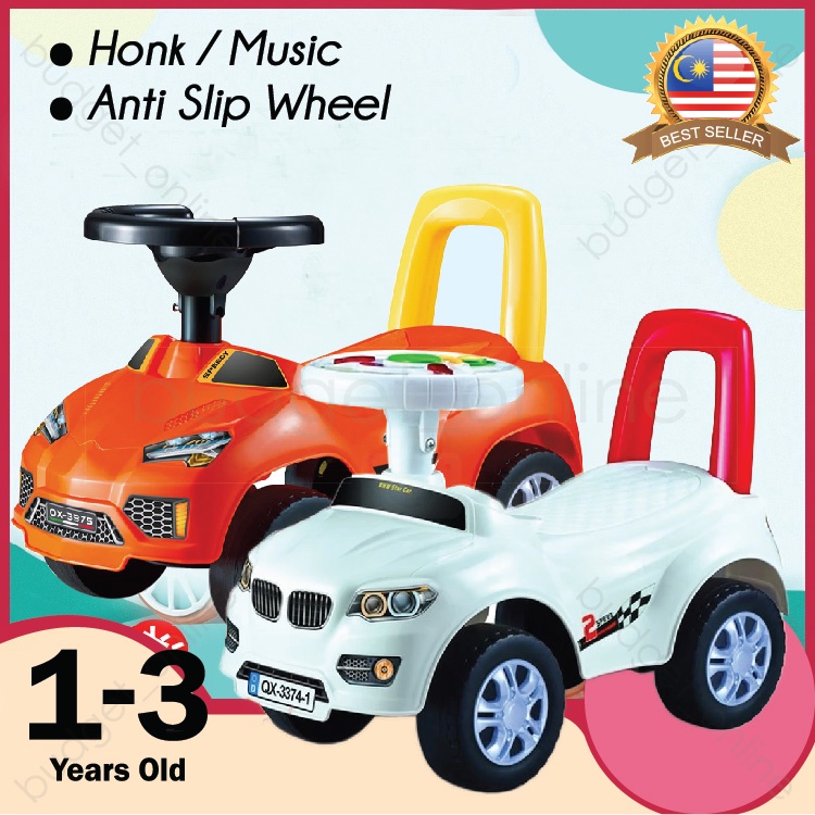 13 Years Old Kids Ride On Car with Safety Back Rest / Kereta Tolak