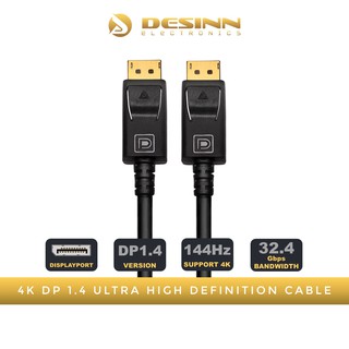 Dp 1 4 Cable Displayport Cable 1 4 Uhd 8k 60hz 4k 1hz 2k 144hz Display Port Cable For Video Pc Laptop Tv Dp Cable 1 2 Shopee Malaysia